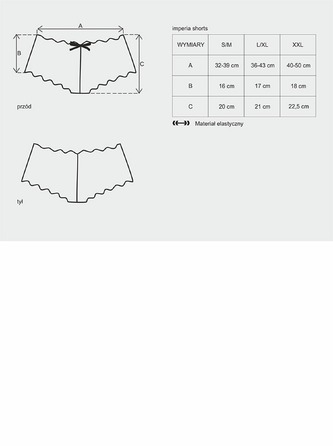 Шортики IDILLIA shorts Obsessive чорний XXL
