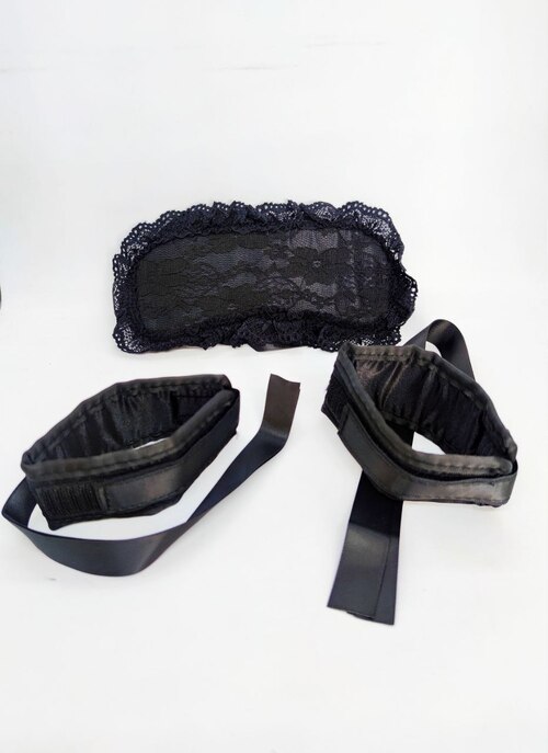 Наручиники DS Fetish Handskaff with blinfold black