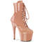 Чоботи Pleaser Adore-1020 на підборах 7 дюймів, черевики на шнурівці спереду 2 3/4 дюйма з PF, рожеві