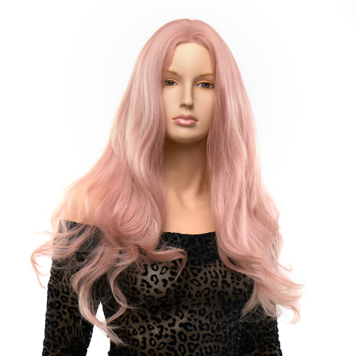 Перука довга хвиляста Fetish Hair ніжно рожева, 60 см