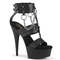 Босоніжки Pleaser Delight-661 на підборах 6 дюймів, босоніжки з Т-подібним ремінцем на щиколотці 1 3/4 дюйма, чорні, веганська шкіра