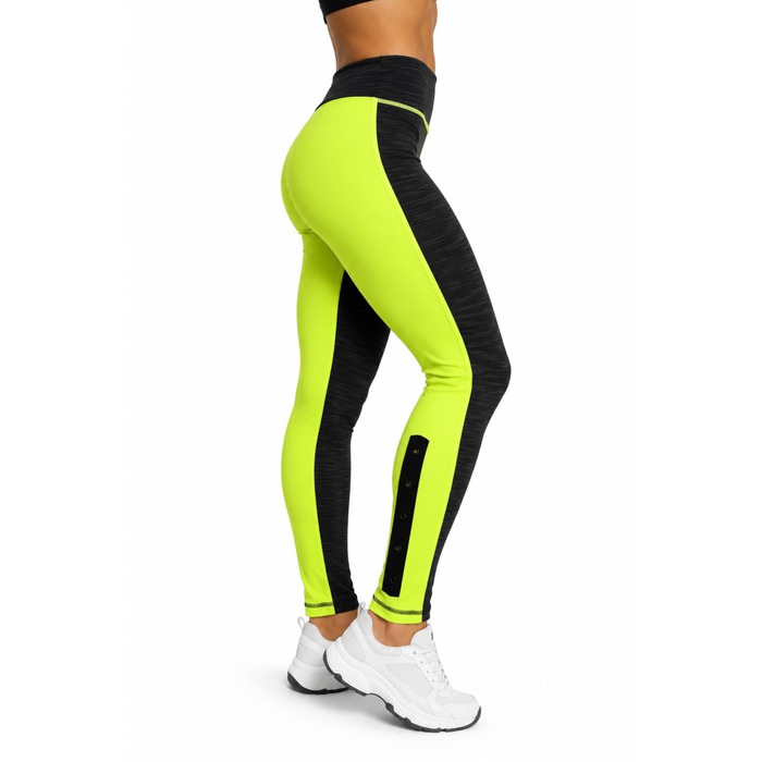 Жіночі спортивні легінси Babalu Black-Green з високою посадкою для фітнесу та йоги