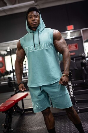 Безрукавка Nebbia Sleeveless Hoodie Sweatshirt IRON BEAST Green 710