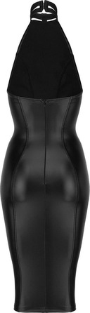 Сукня з чокером Noir Handmade F160 з вінілу, чорна, XL