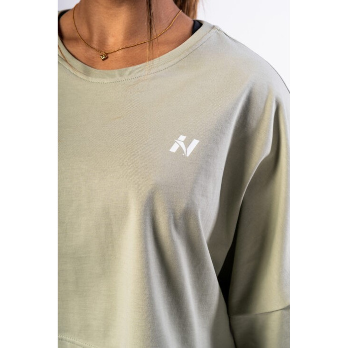 Футболка Nebbia Oversized Cropped Tee JUST FLOW Light Green 431