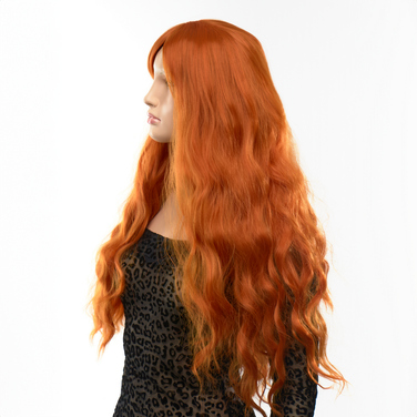 Перука довга хвиляста з чубчиком Fetish Hair руда, 60 см