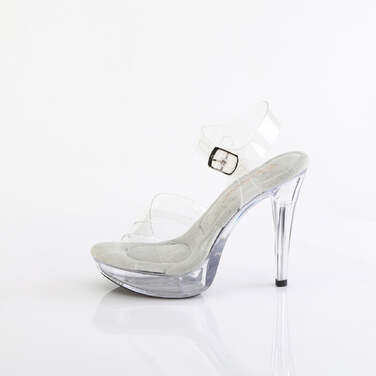 Босоножки Cocktail-507, каблук 5 дюймов, 2,5 см, ремешком на щиколотке крест-накрест, прозрачные
