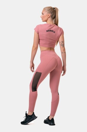 Легінси High Waist & Mesh Leggings 573 Old Rose Roze