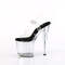 Босоніжки Pleaser Enchant-708 на підборах 8 дюймів, босоніжки з ремінцем на щиколотці 3 3/4 дюйма, прозорі чорні/прозорі
