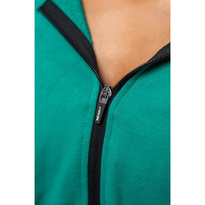 Худі Nebbia Cropped Zip-Up Hoodie Iconic Green 254
