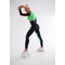 ТОП FLOURESCENT GREEN  TOP WITH TULE LONG SLEEVES