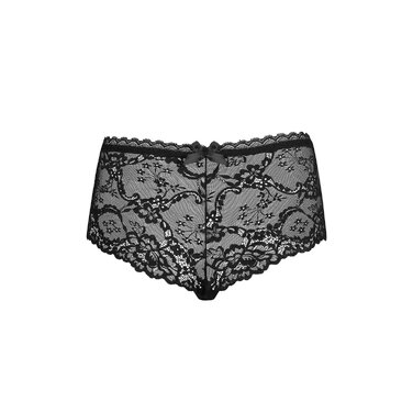 Мереживні трусики-шортики Obsessive RAQUELIA, чорний, S/M
