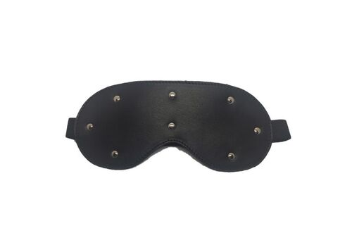 Маска на глаза кожа с заклепками, Black