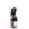 Босоніжки Pleaser Sky-308WHG *7 дюймів на підборах, 2 3/4 дюйма з ремінцем на щиколотці з рідким покриттям, прозорі/червоні