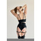 DANCE EXO BELT — Високі Шорти З Поясом Та Підвʼязками Для Pole Dance, Heels І Сценічних Виступів - чорний