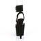 Босоножки Pleaser Adore-791FS. Каблук 7 дюймов, ремешок на щиколотке шириной 2 3/4 дюйма. Черная замша.