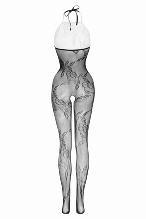 Ажурний комбінезон з квітковими візерунками та відкритим доступом Besired, чорний, One Size