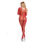 Комбінезон RISQUE CROTCHLESS BODYSTOCKING RED, S/M