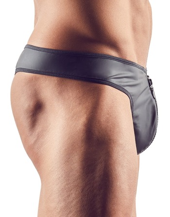 Мужские стринги со стразами по молнии Sven Joy Ment Men's String, черный, S