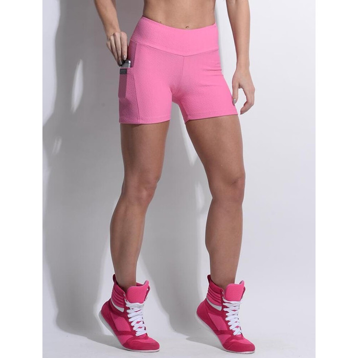 Шорти спортивні Superhot SH1410 рожеві еластичні для фітнесу