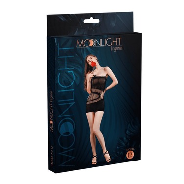 Эротическое платье-сетка Moonlight Lingerie Model 12 черное, One Size