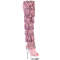Сапоги Pleaser Delight-3017HG-RSF, каблук 6 дюймов, высота 3,5 см, 7-слойная бахрома, шнуровка сзади, голографическая пленка нежно-розового цвета, прозрачный