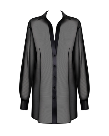 Сексуальный халат-рубашка Obsessive Stellya babydoll black M/L