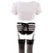 Костюм горничной Cottelli Collection Maid Set, 6 предметов, черно-белый, S