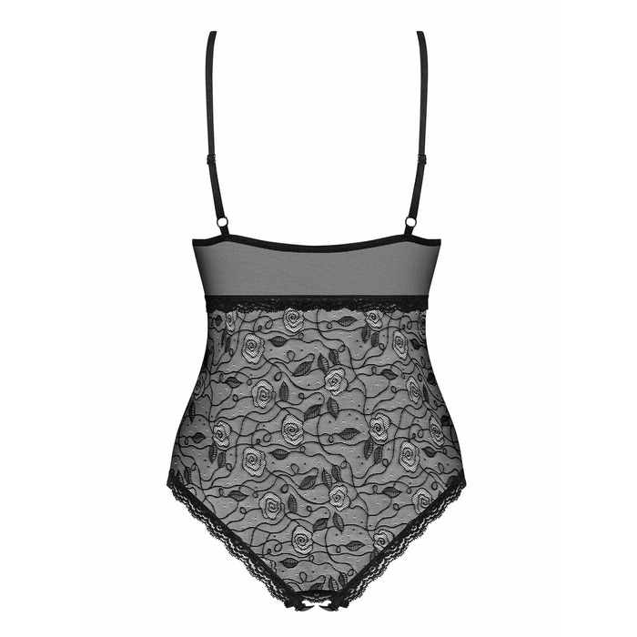 Кружевное боди черное 818-TED-1 teddy M/L