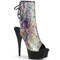 Ботильоны Pleaser Delight-1018SP *Каблук 6 дюймов, PF 1 3/4 дюйма, открытый носок/пятка, молния сбоку, разноцветный/черный