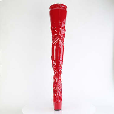 Сапоги Adore-4000, каблук 7 дюймов, эластичный шаговый шов 2 3/4 дюйма, молния сбоку, красные