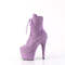 Чоботи Pleaser Adore-1020FS *7 дюймів на підборах, 2 3/4 дюйма на шнурівці, збоку блискавка, фіолетова штучна замша