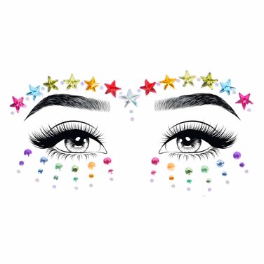 Алмазная наклейка Leg Avenue Jovi face jewels sticker O/S