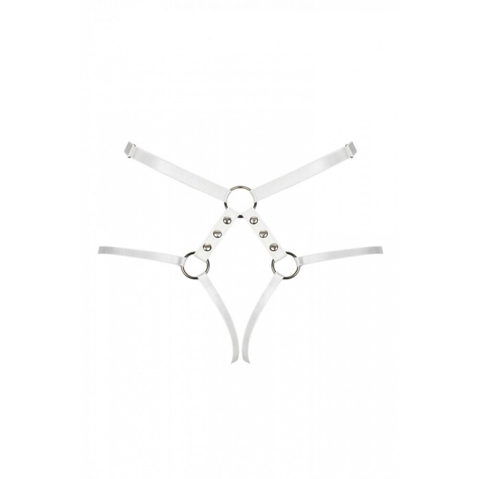 Трусики-пояс портупея Obsessive A758 S\M\L Белый