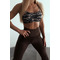 ТОП MILITARY BROWN TOP WITH TULE  CUTOUT 14323