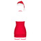 Комплект-плаття і шапка Санти Obsessive Kissmas chemise, червоний, XXL