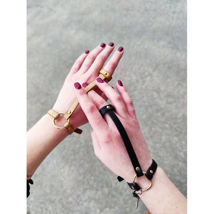 Браслеты на запястье и палец MAZE Bijoux Indiscrets черные, OS