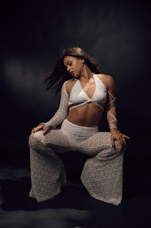 SILHOUETTE PANTS White Lace mesh_ біла сітка з мереживом