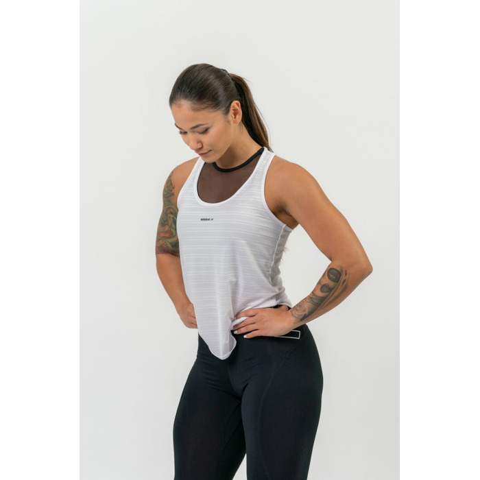 Майка FIT Activewear Tank Top 'Airy” with Reflective Logo White 439