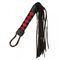 F61423 батіг з екошкіри та замші ромб FLOGGER BLACK / RED