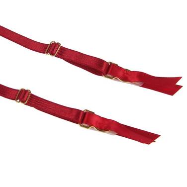 Сексуальні мереживні трусики Star Night з поясом і підв'язками для панчіх, червоний