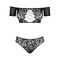 Комплект мереживний топ і трусики Obsessive Inessita set Black S / M / L
