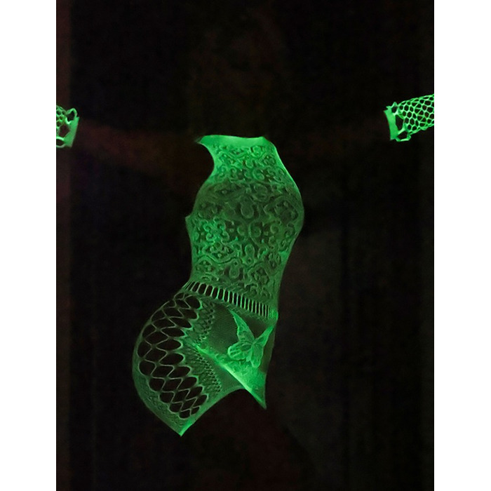 Ажурное платье с рукавами светящееся в темноте Star Night белое, XS-M