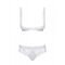 Комплект открытая грудь Obsessive Miamor 2 pcs set white S/M