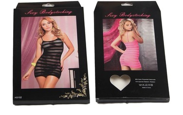 Мини-платье в сеточку Star Night с полосками, розовое, L-2XL