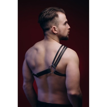 Портупея мужская One Size P5 , натуральная кожа, черная