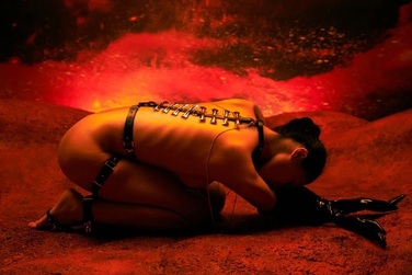 Набір БДСМ із збруї та пестисів Butterfly UPKO, італійська шкіра, позолота 24К