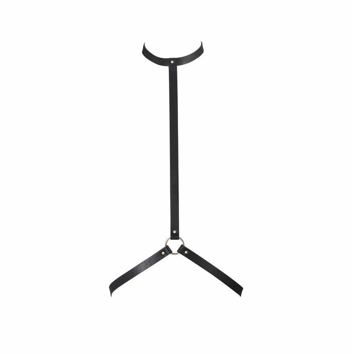 Портупея MAZE Bijoux Indiscrets з нашийником та одним перетином, чорна