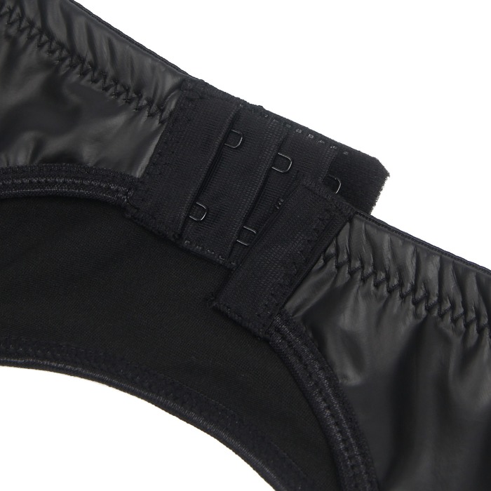 Комплект пояс для панчіх з трусиками StarNight, чорний, S