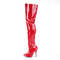 Чоботи Pleaser Boots Seduce-3010, класичні, однотонні, 5 дюймів, червоні